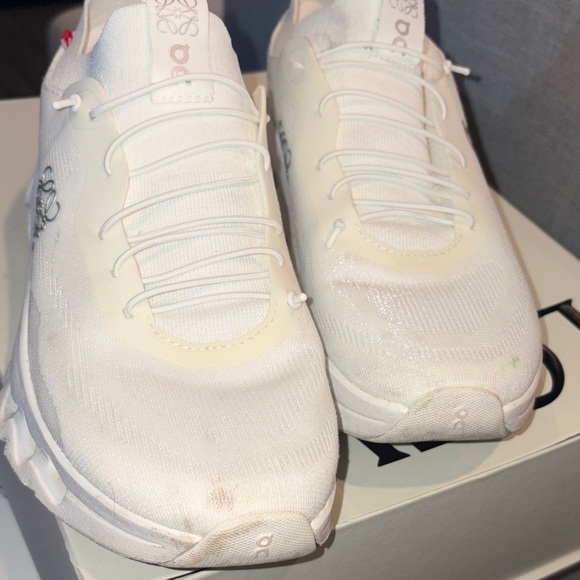 Loewe x On Off-White/white Sculpted-Sole Knit Sneaker - Picture 3 of 7